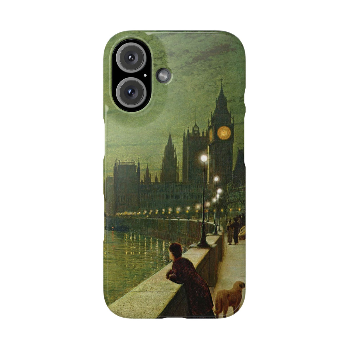 Reflections on the Thames by John Atkinson Grimshaw - iPhone Slim Case