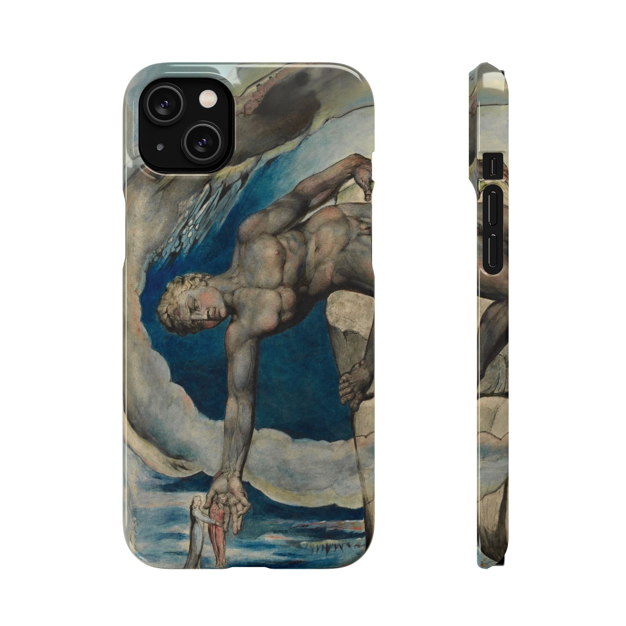 Antaeus setting down Dante and Virgil in the Last Circle of Hell by William Blake - iPhone Slim Case