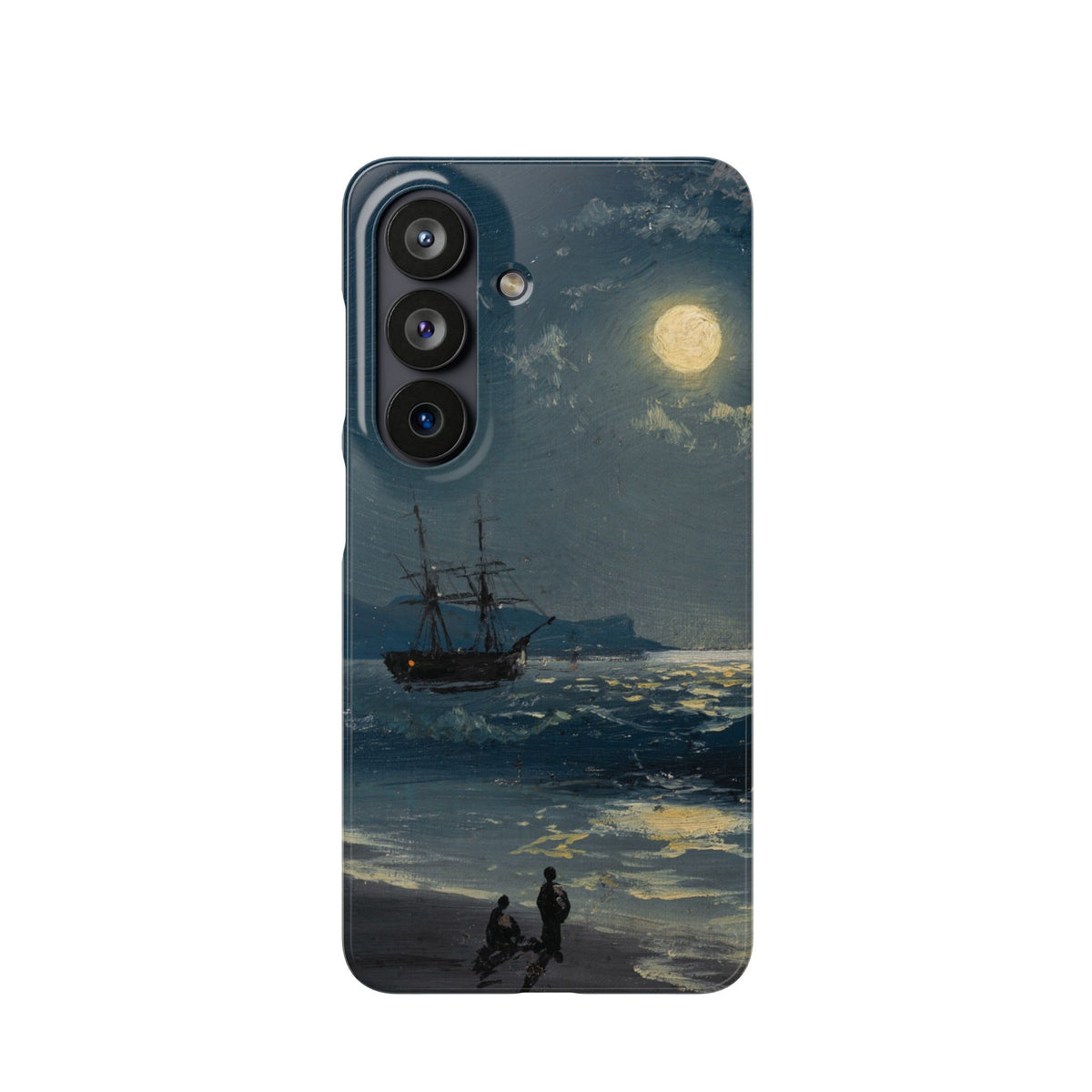Sailing Ship on a Calm Sea by Moonlight by Ivan Aivazovsky - Samsung Slim Case