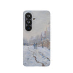 Snow Scene at Argenteuil by Claude Monet - Samsung Slim Case