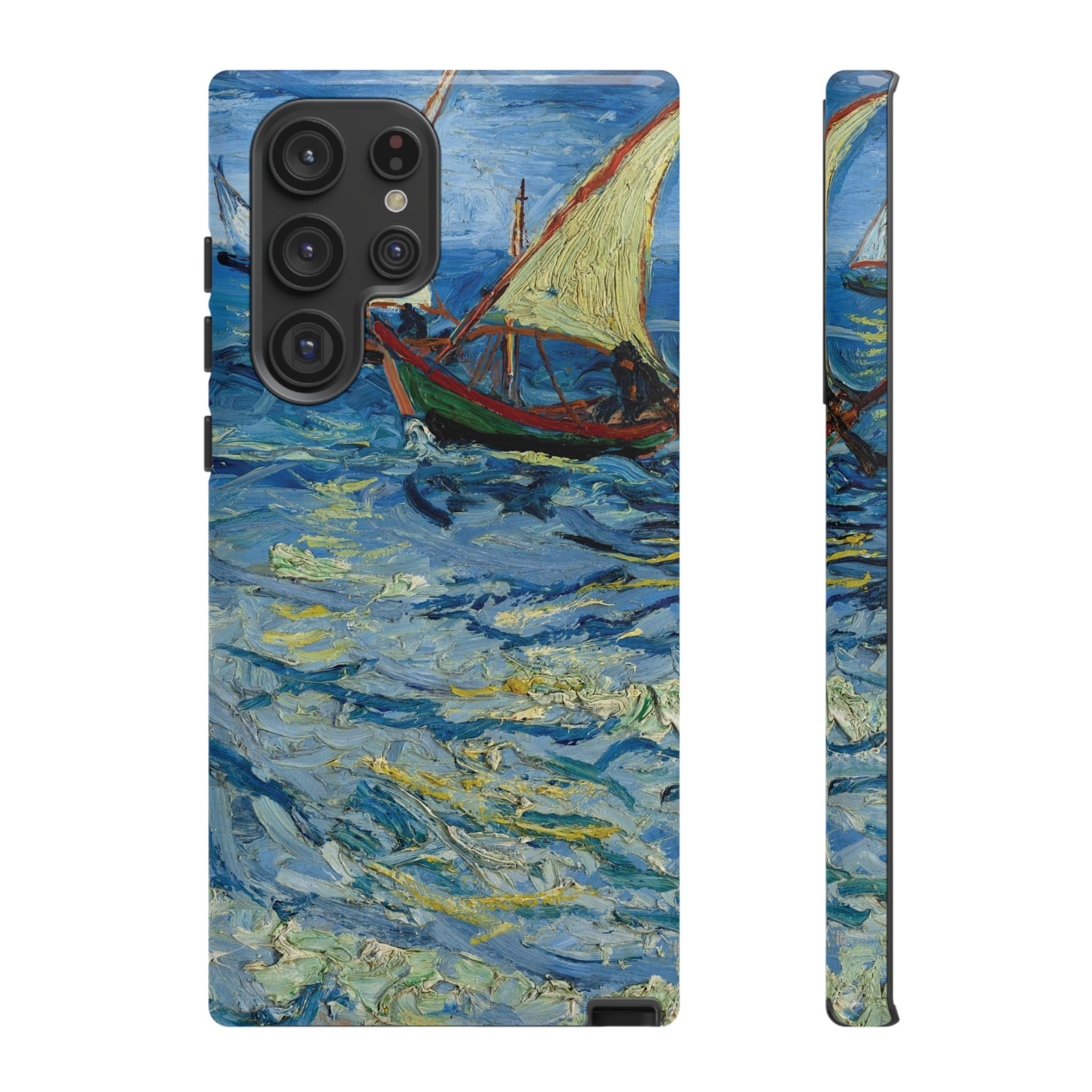 Fishing Boats at Sea by Vincent van Gogh - Samsung Tough Case