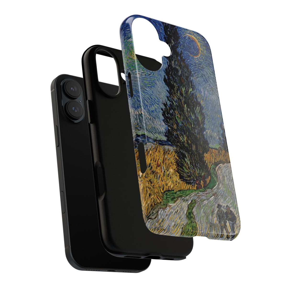 Road with Cypress and Star by Vincent van Gogh - iPhone Tough Case