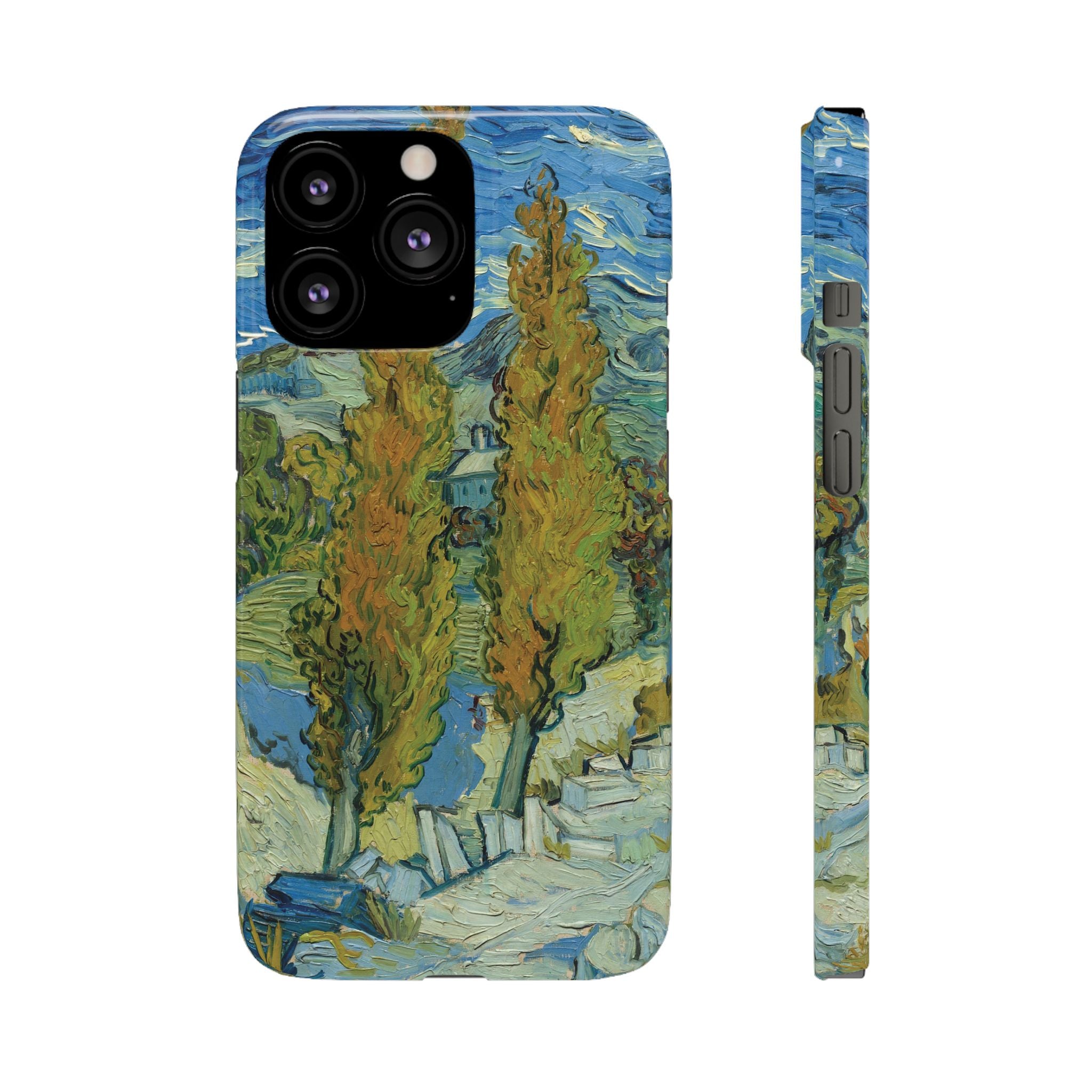 Two Poplars in the Alpilles near Saint-Rémy by Vincent van Gogh - iPhone Slim Case