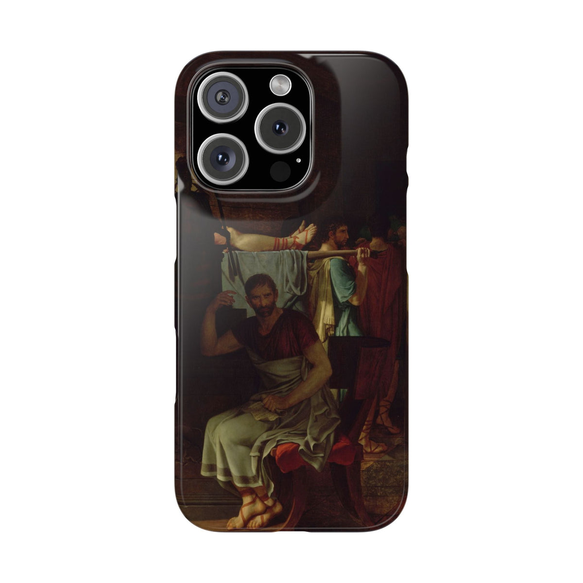 The Lictors Bring to Brutus the Bodies of His Sons I by Jacques-Louis David - iPhone Slim Case