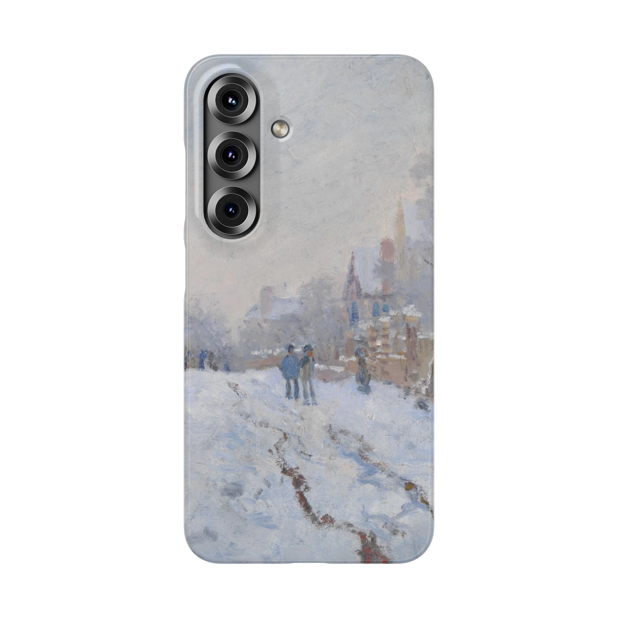 Snow Scene at Argenteuil by Claude Monet - Samsung Slim Case