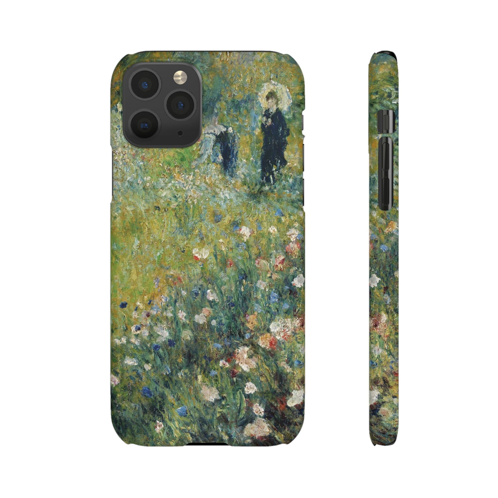 Woman with a Parasol in a Garden by Pierre Auguste Renoir - iPhone Slim Case