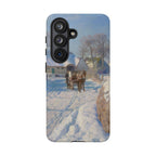 A village in the snow by Peder Mork Monsted - Samsung Tough Case