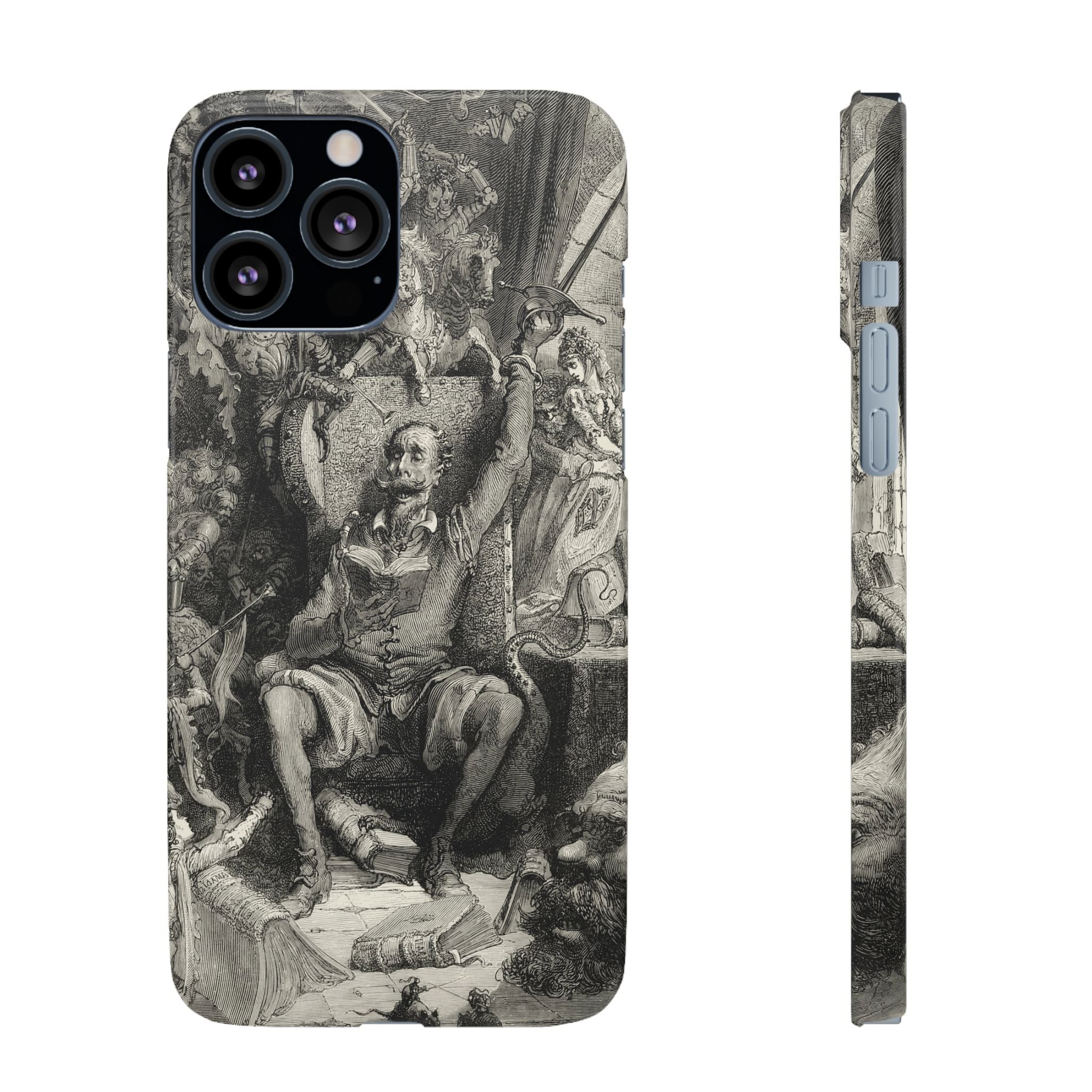 Don Quixote and His Visions by Gustave Doré - iPhone Slim Case