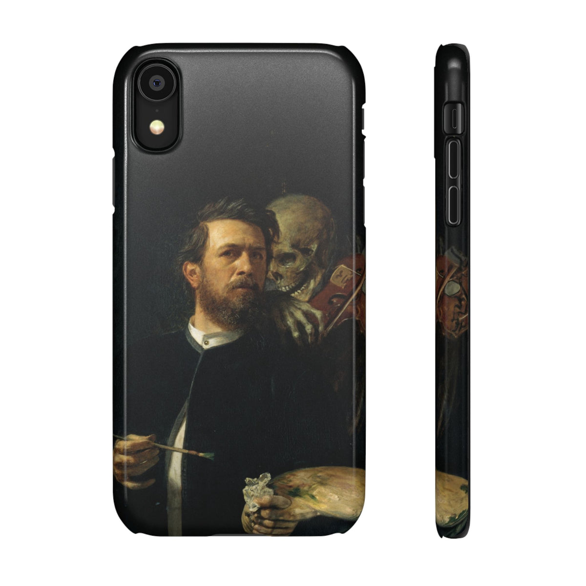 Self Portrait with Death Playing the Fiddle by Arnold Böcklin - iPhone Slim Case