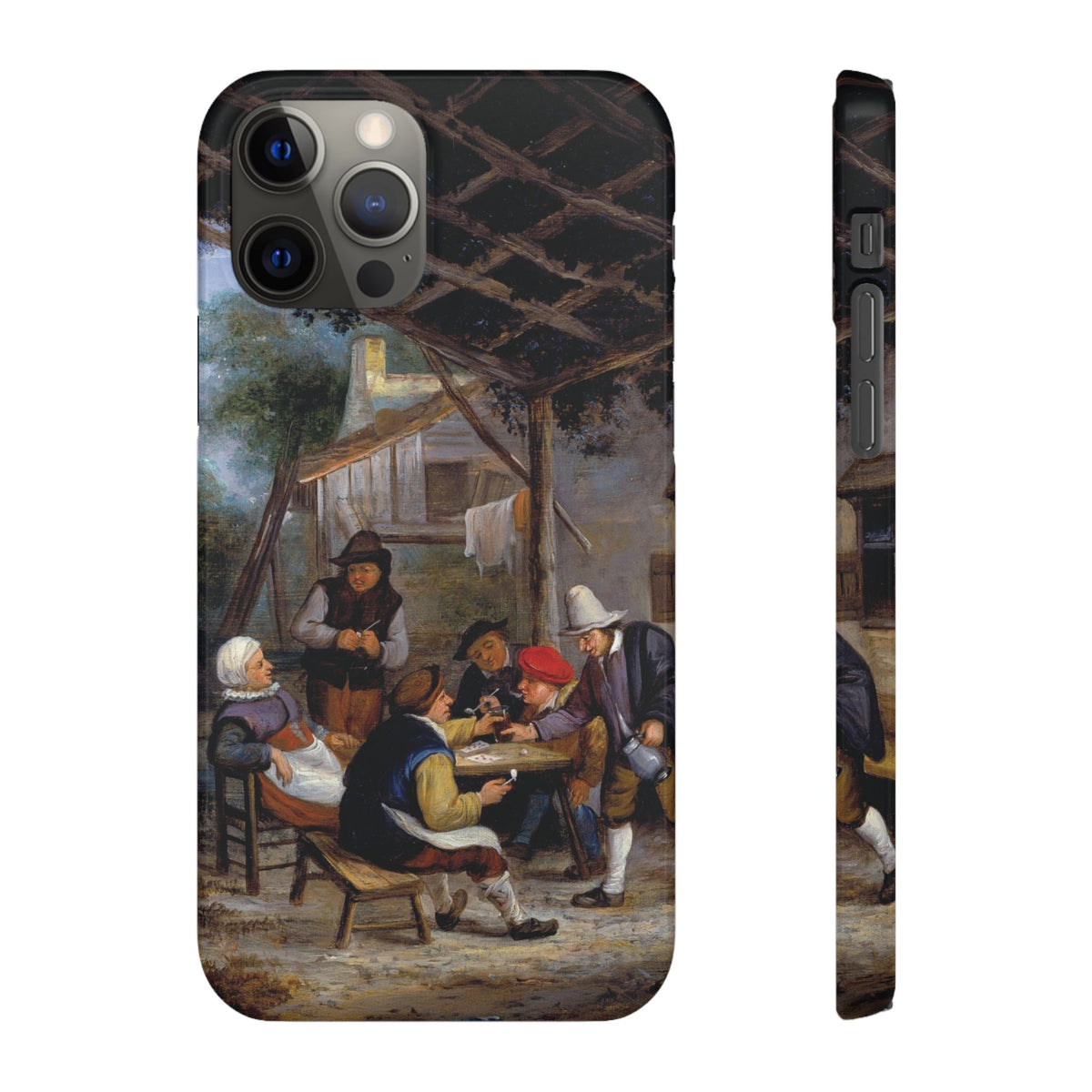 Peasants Drinking by Adriaen van Ostade - iPhone Slim Case