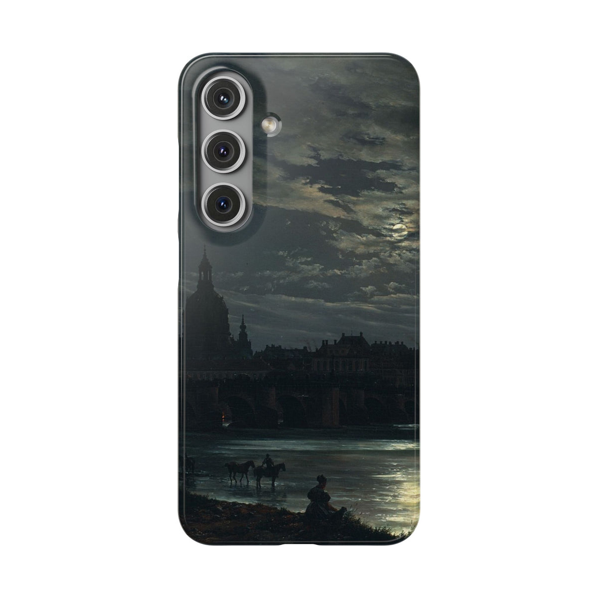 View of Dresden by Moonlight by Johan Dahl - Samsung Slim Case