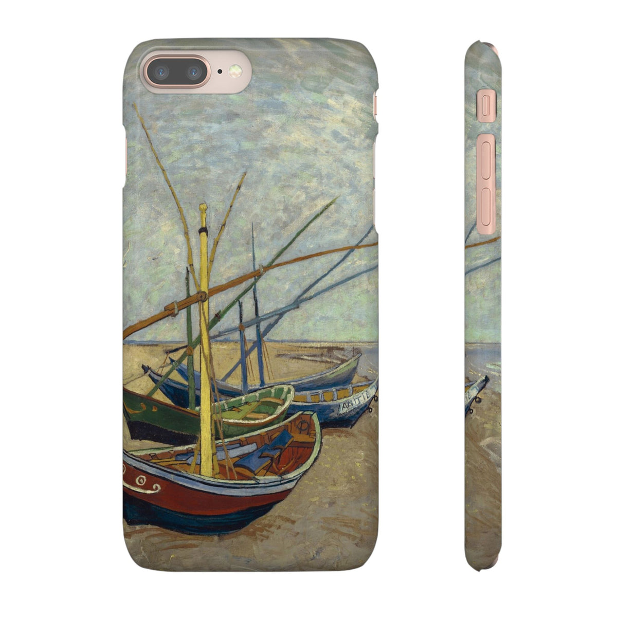 Fishing Boats on the Beach by Vincent van Gogh - iPhone Slim Case