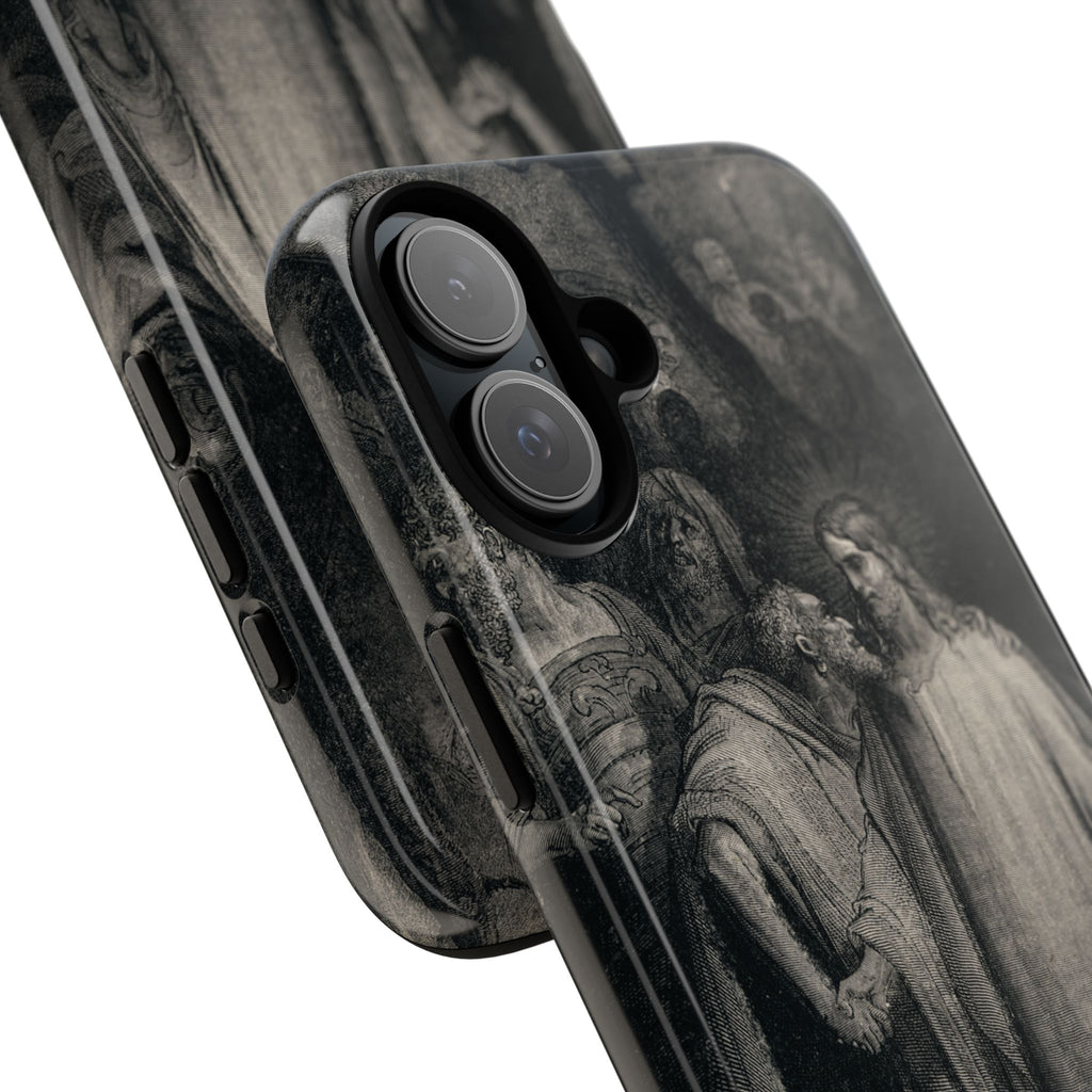 The Holy Bible: Plate CXLI “The Judas Kiss” by Gustave Doré - iPhone Tough Case