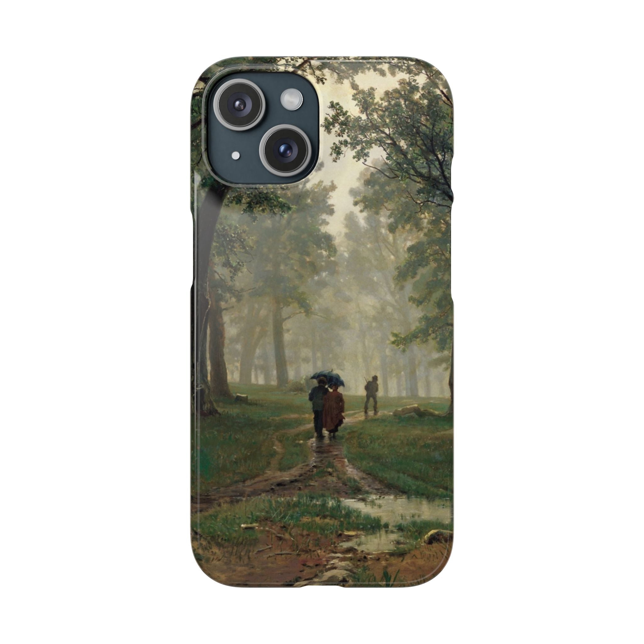 Rain in an Oak Forest by Ivan Ivanovich Shishkin - iPhone Slim Case