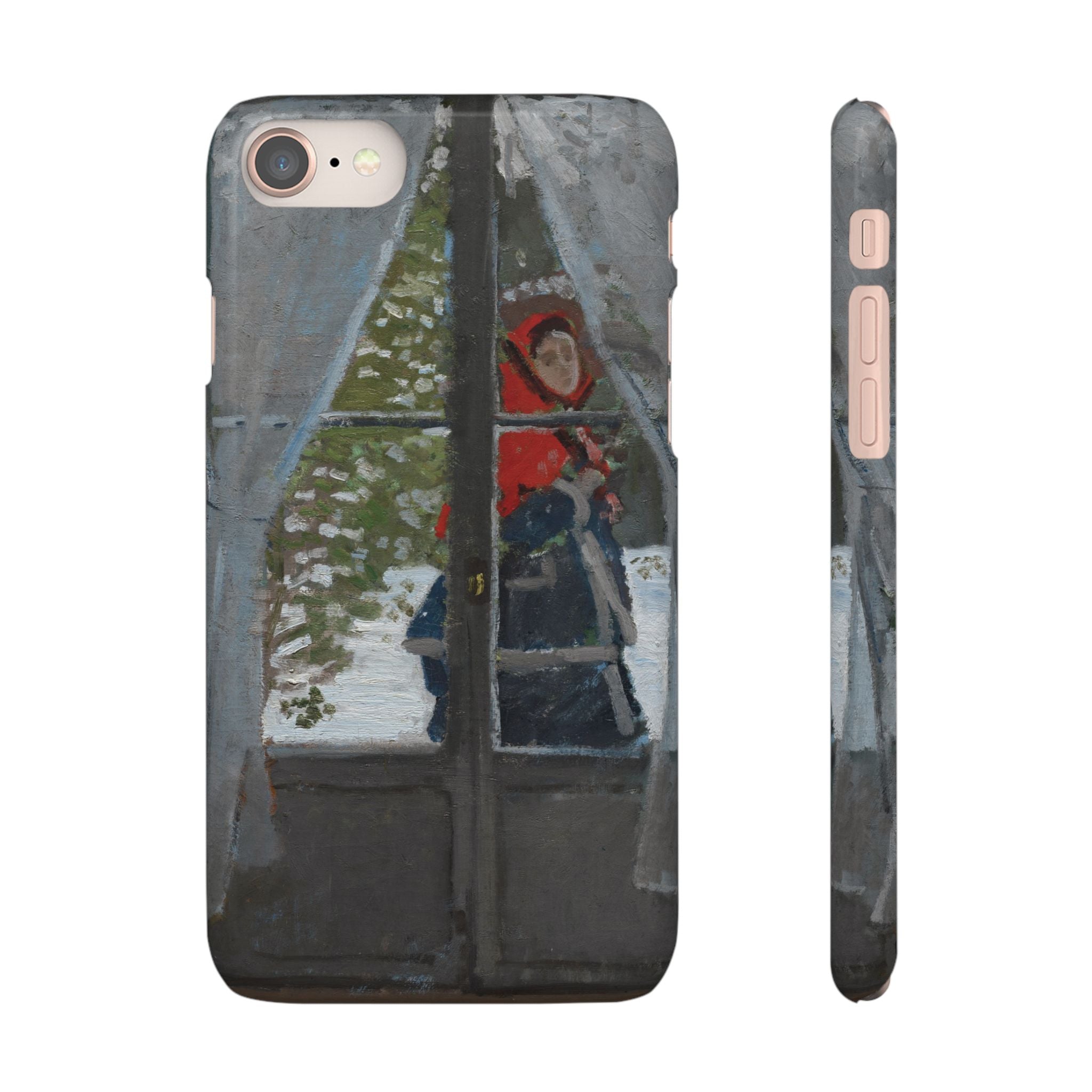 Le mouchoir rouge by Claude Monet - iPhone Slim Case