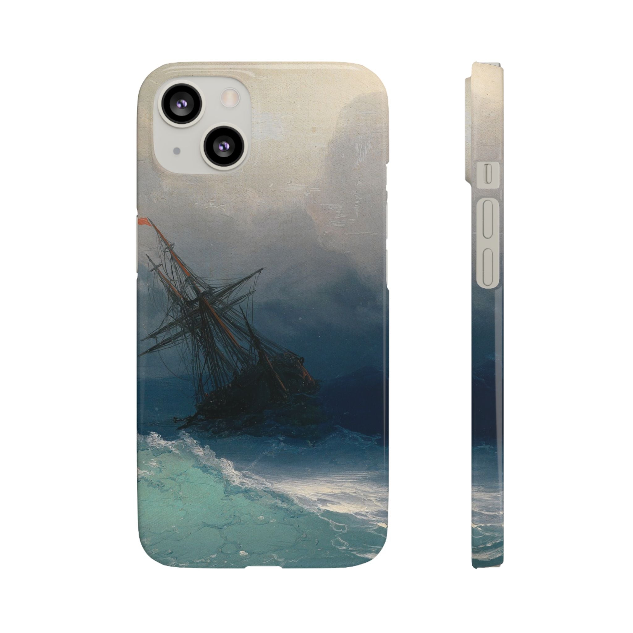 Ship on Stormy Seas by Ivan Aivazovsky - iPhone Slim Case