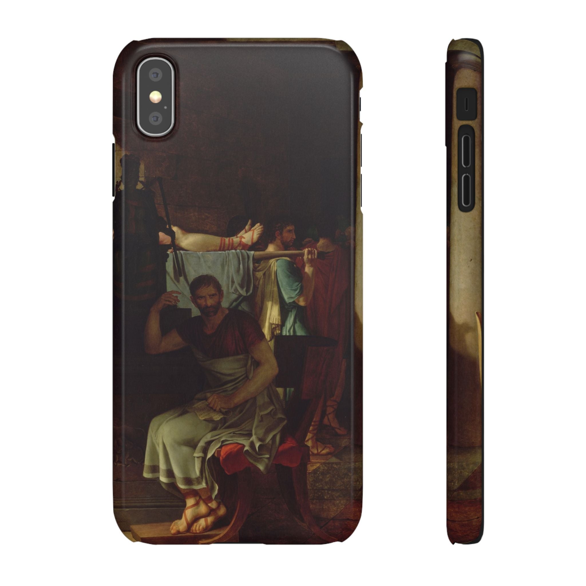 The Lictors Bring to Brutus the Bodies of His Sons I by Jacques-Louis David - iPhone Slim Case