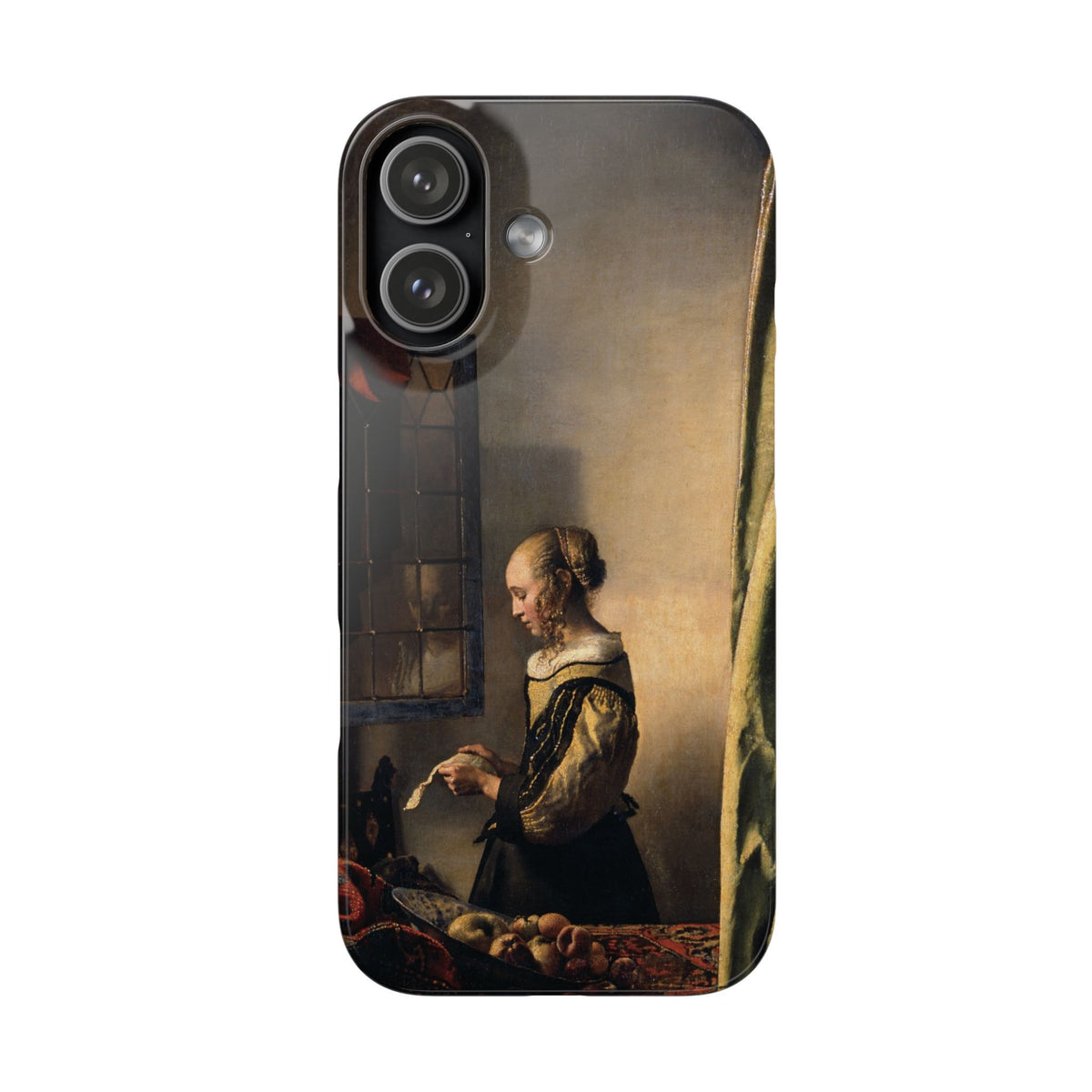 Girl Reading a Letter by an Open Window by Johannes Vermeer - iPhone Slim Case