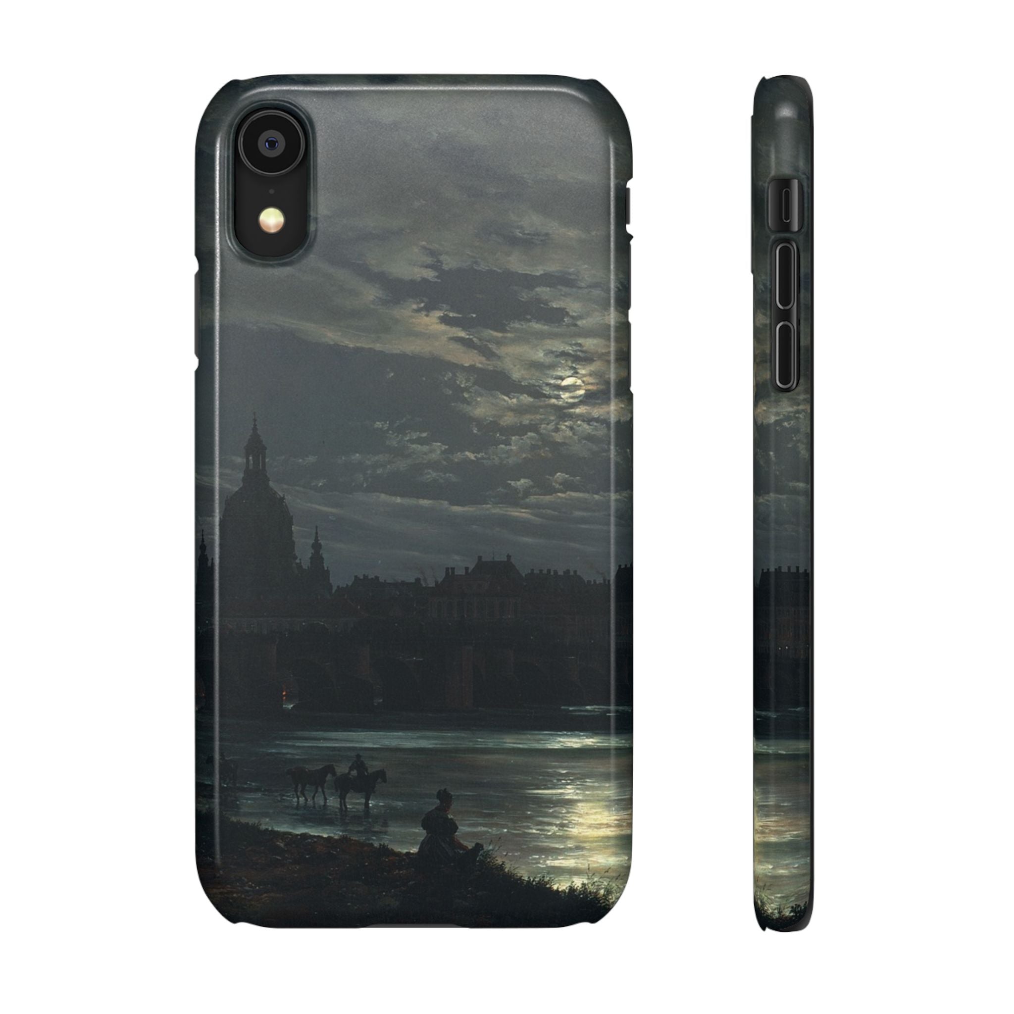 View of Dresden by Moonlight by Johan Dahl - iPhone Slim Case
