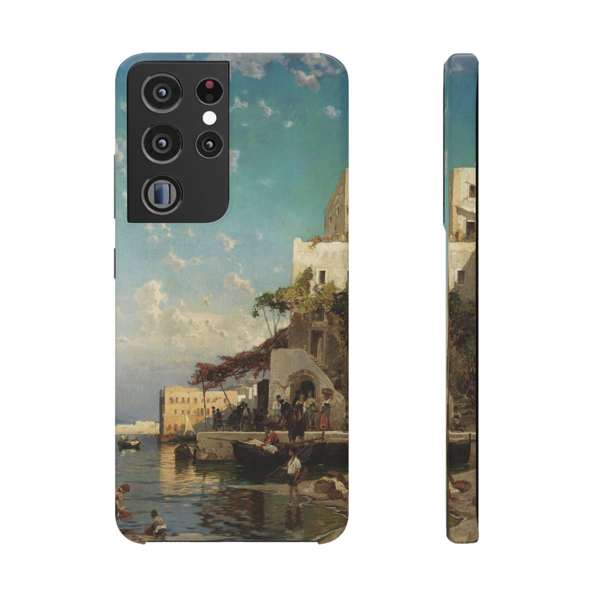Evening Meeting of the Fishermen by Hermann Corrodi - Samsung Slim Case