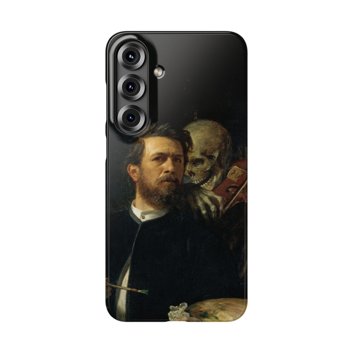 Self Portrait with Death Playing the Fiddle by Arnold Böcklin - Samsung Slim Case