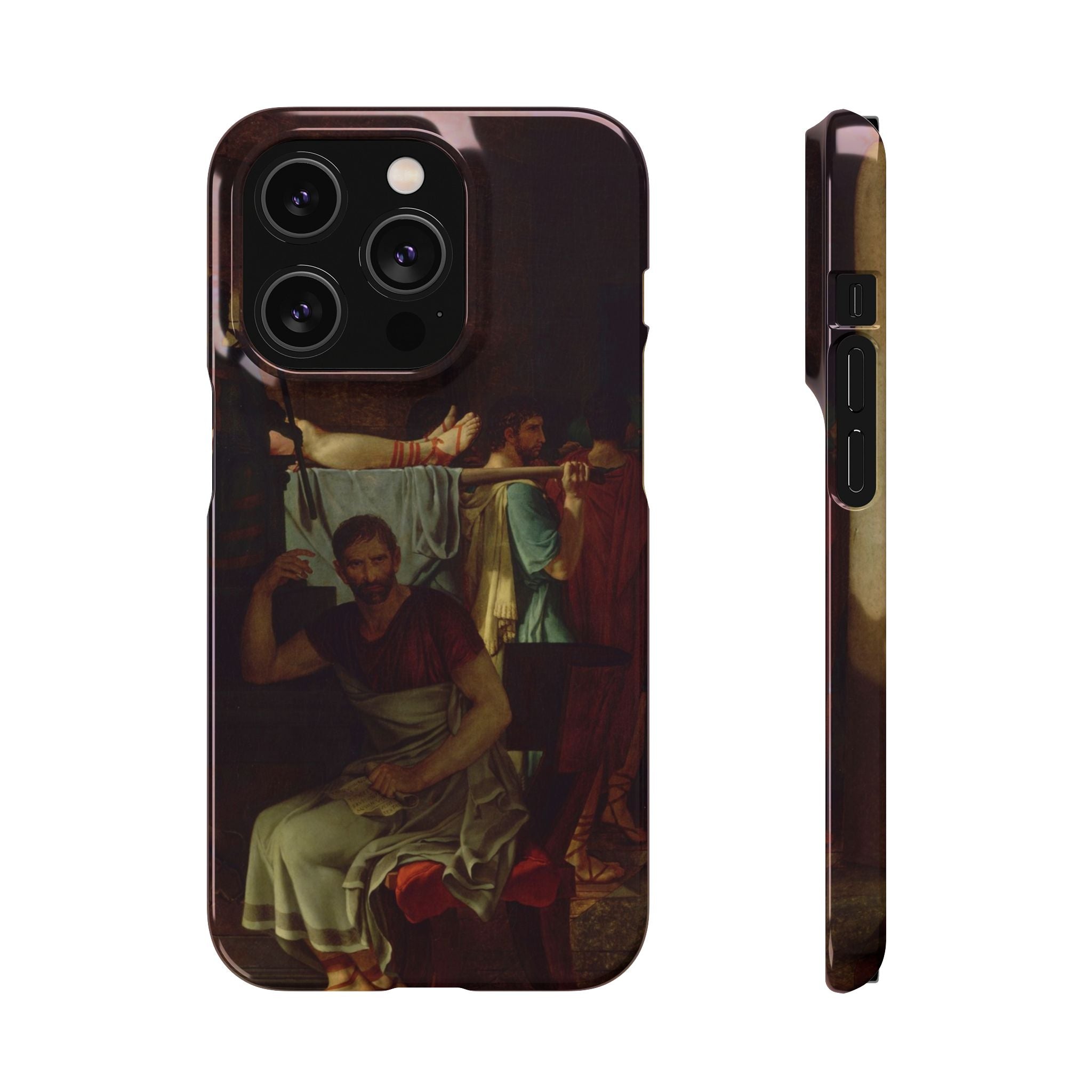 The Lictors Bring to Brutus the Bodies of His Sons I by Jacques-Louis David - iPhone Slim Case