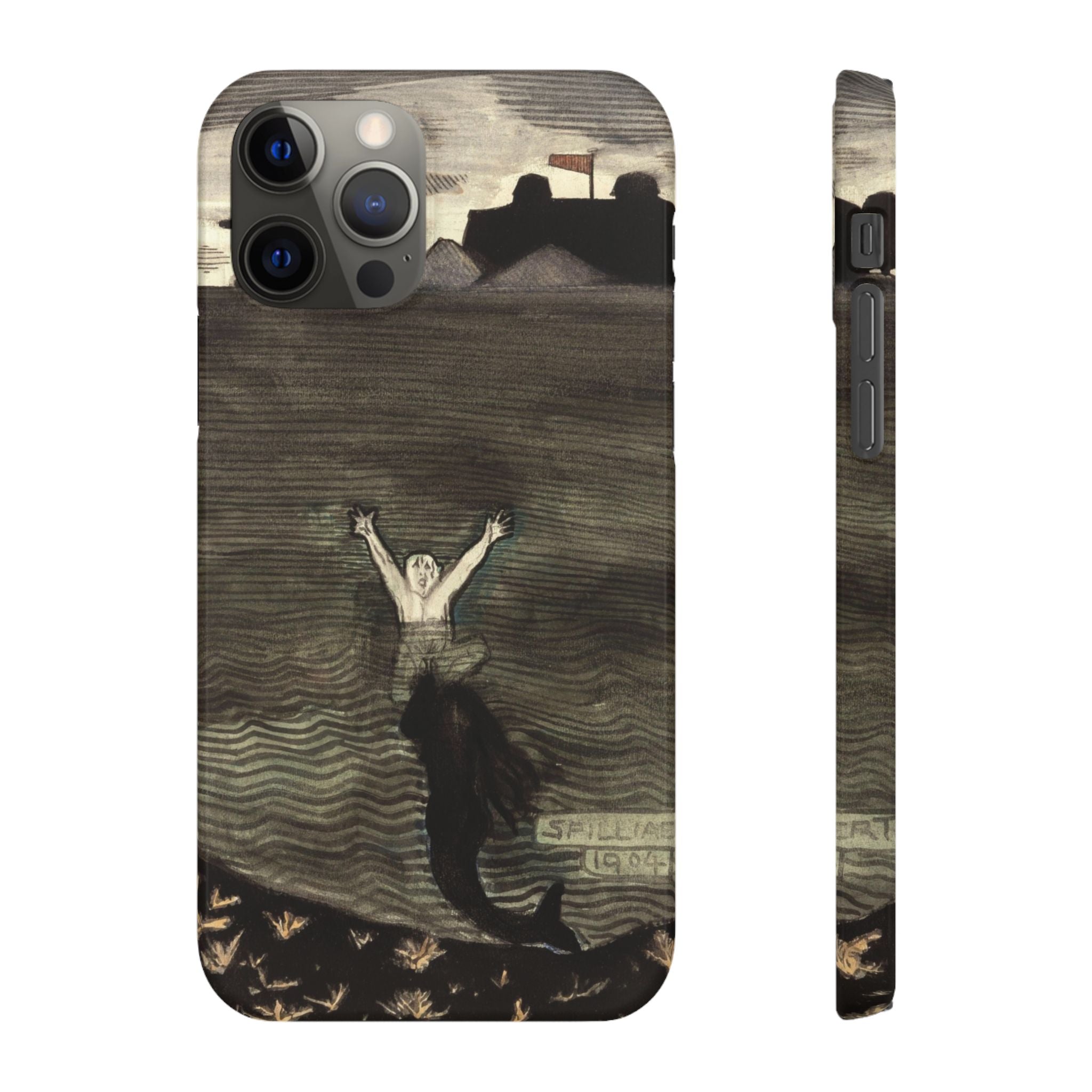 The Call of the Mermaid The Drowning by Leon Spilliaert - iPhone Slim Case