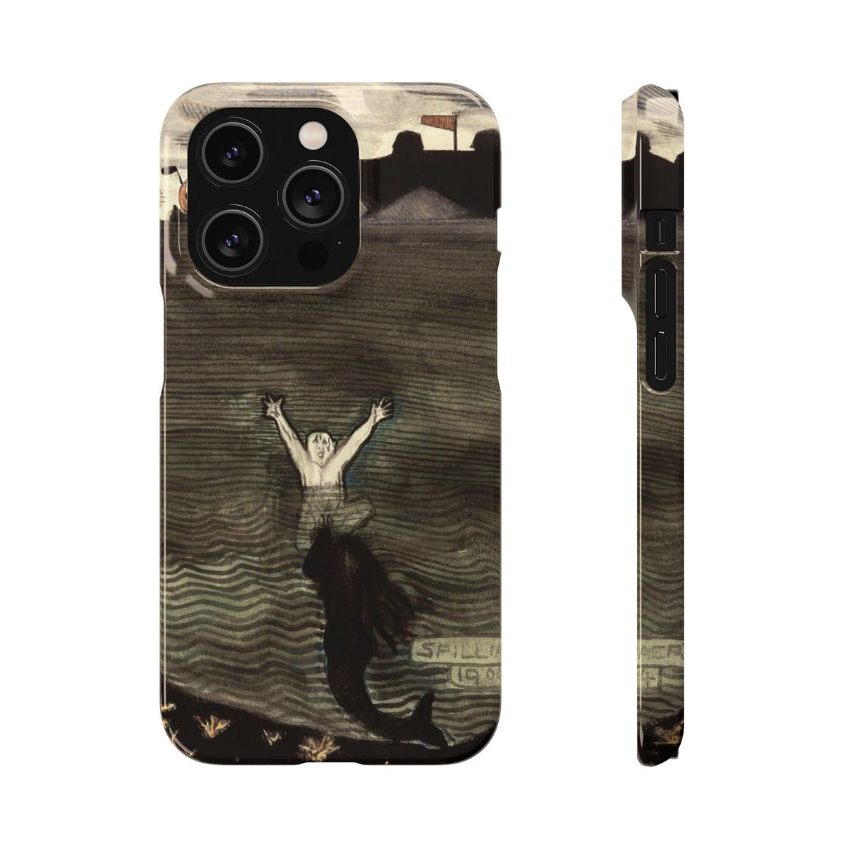 The Call of the Mermaid The Drowning by Leon Spilliaert - iPhone Slim Case