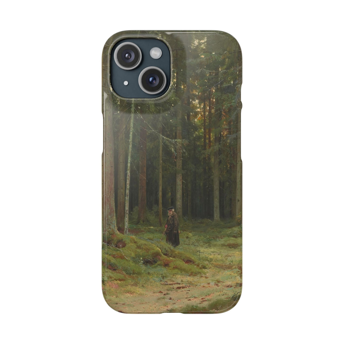 In the Forest of Countess Mordvinova Petergof by Ivan Ivanovich Shishkin - iPhone Slim Case