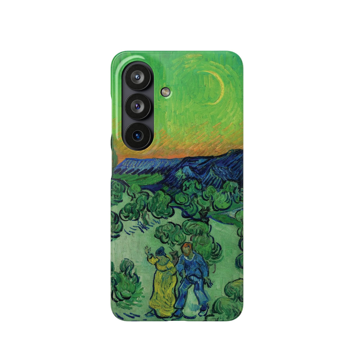 Landscape with Couple Walking and Crescent Moon by Vincent van Gogh - Samsung Slim Case