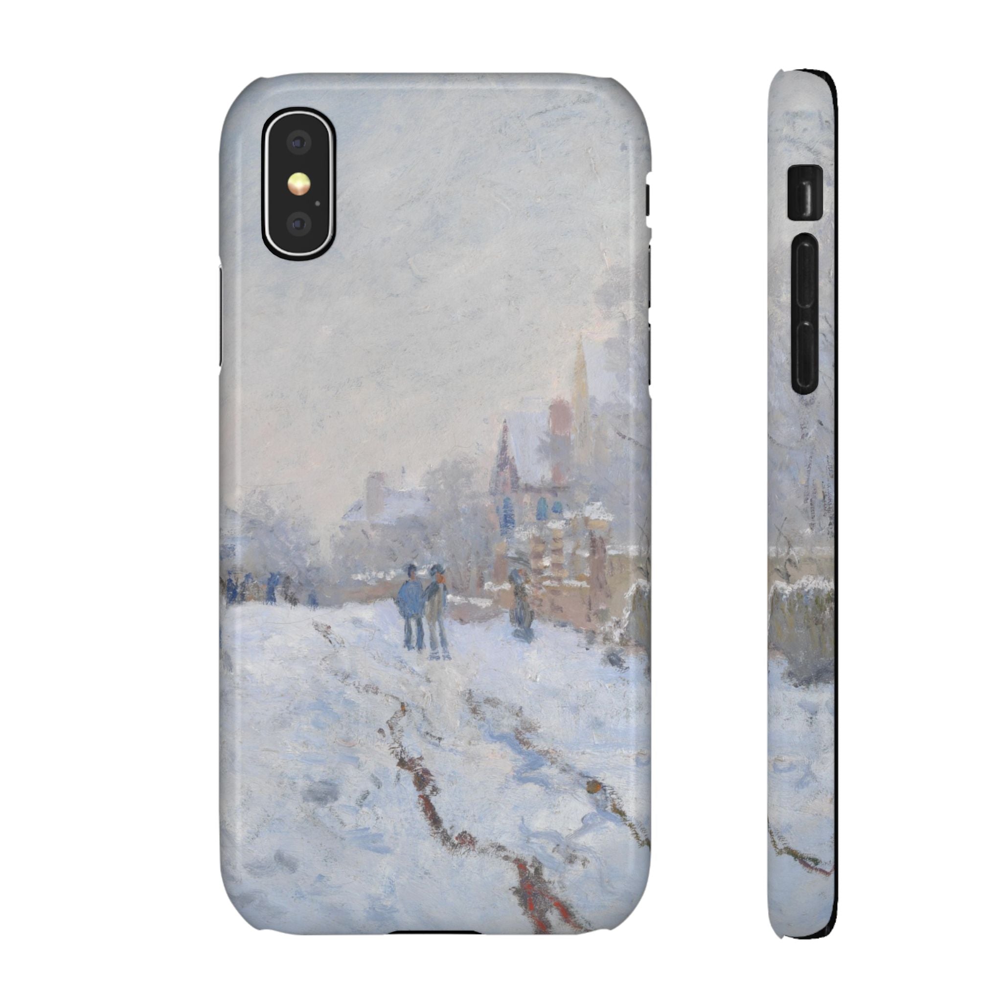 Snow Scene at Argenteuil by Claude Monet - iPhone Slim Case
