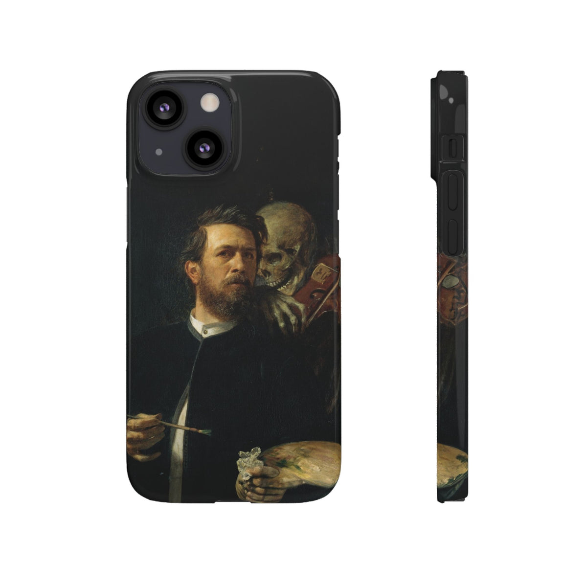 Self Portrait with Death Playing the Fiddle by Arnold Böcklin - iPhone Slim Case