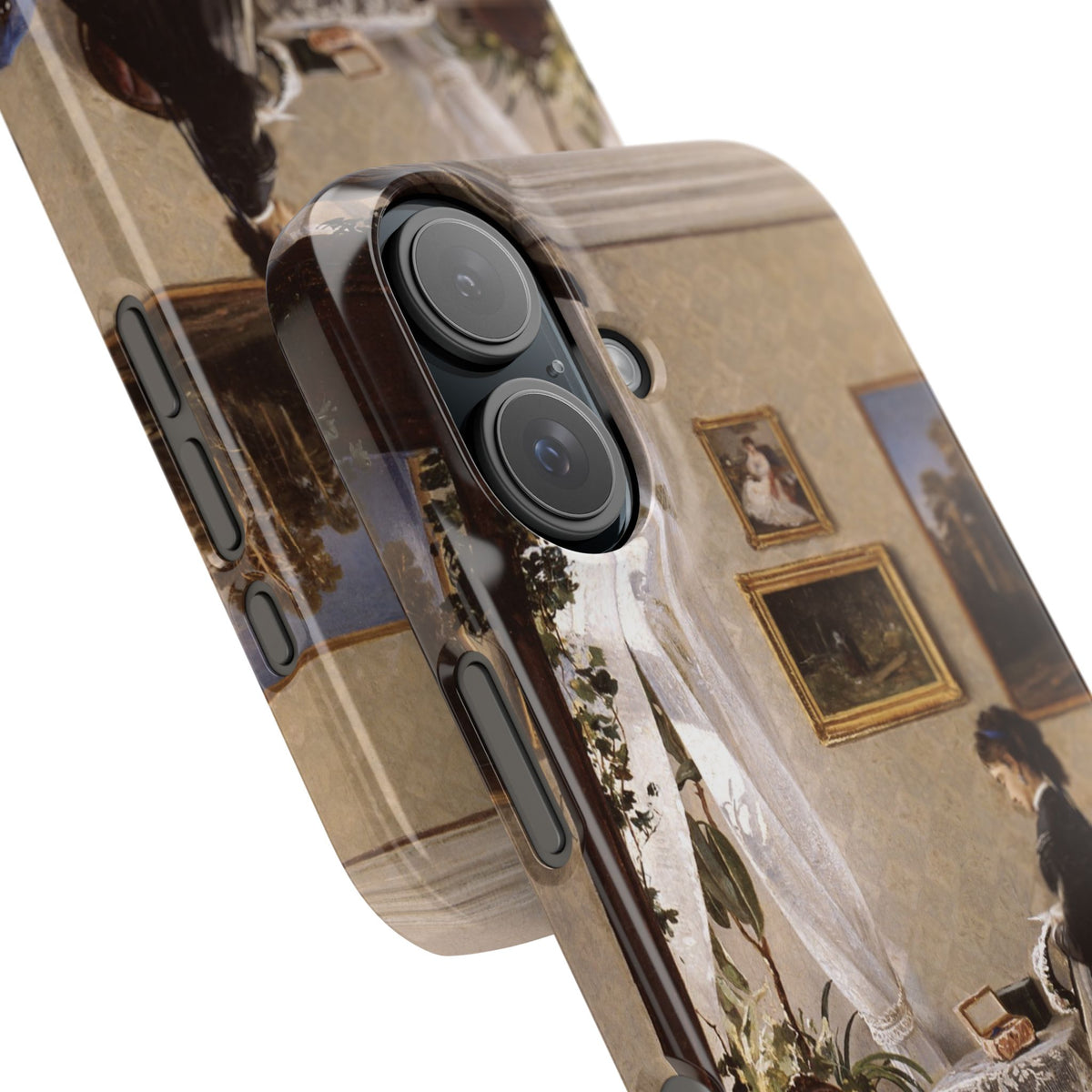 In front of the mirror by Ivan Ivanovich Shishkin - iPhone Slim Case