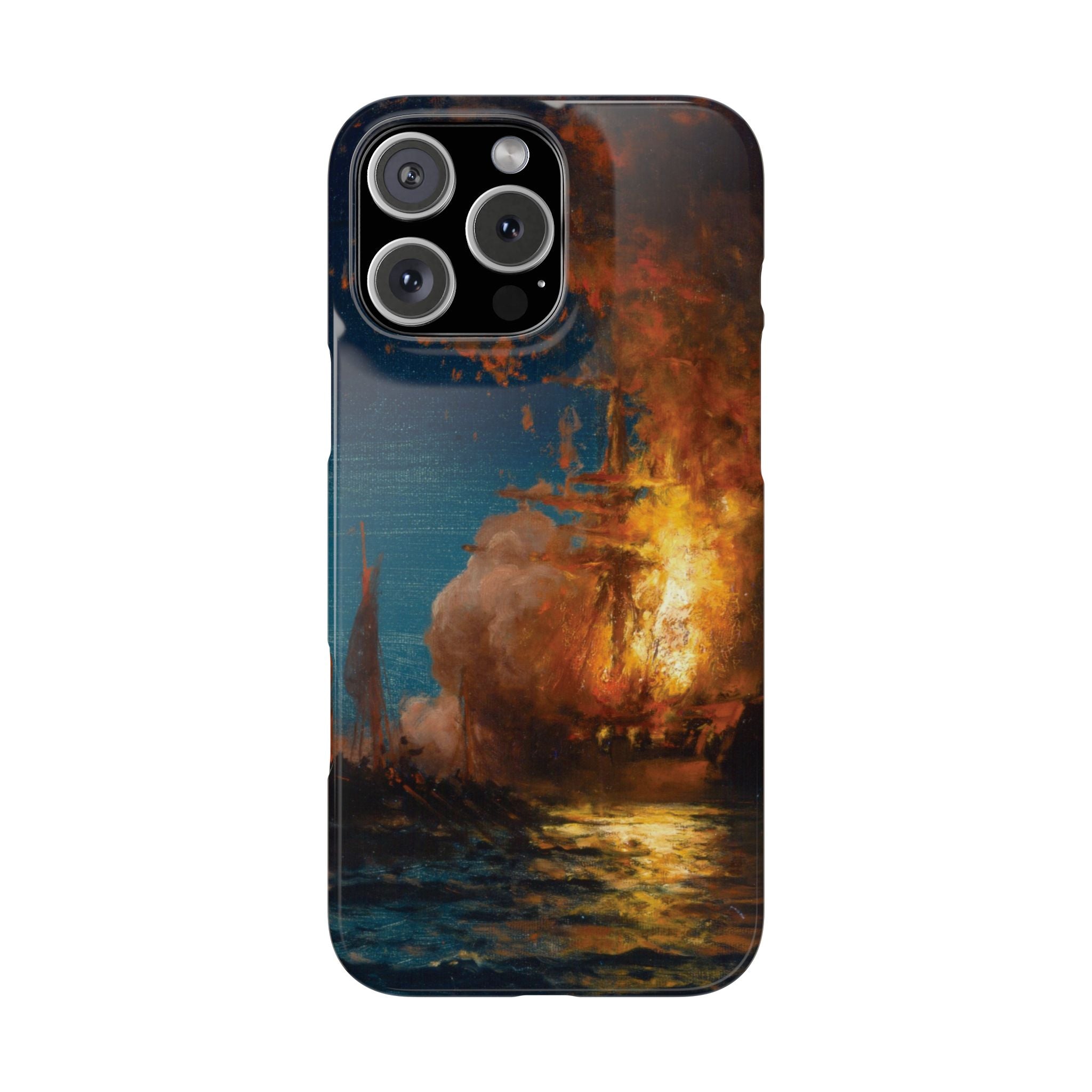 Burning of the Frigate Philadelphia in the Harbor of Tripoli by Edward Moran - iPhone Slim Case