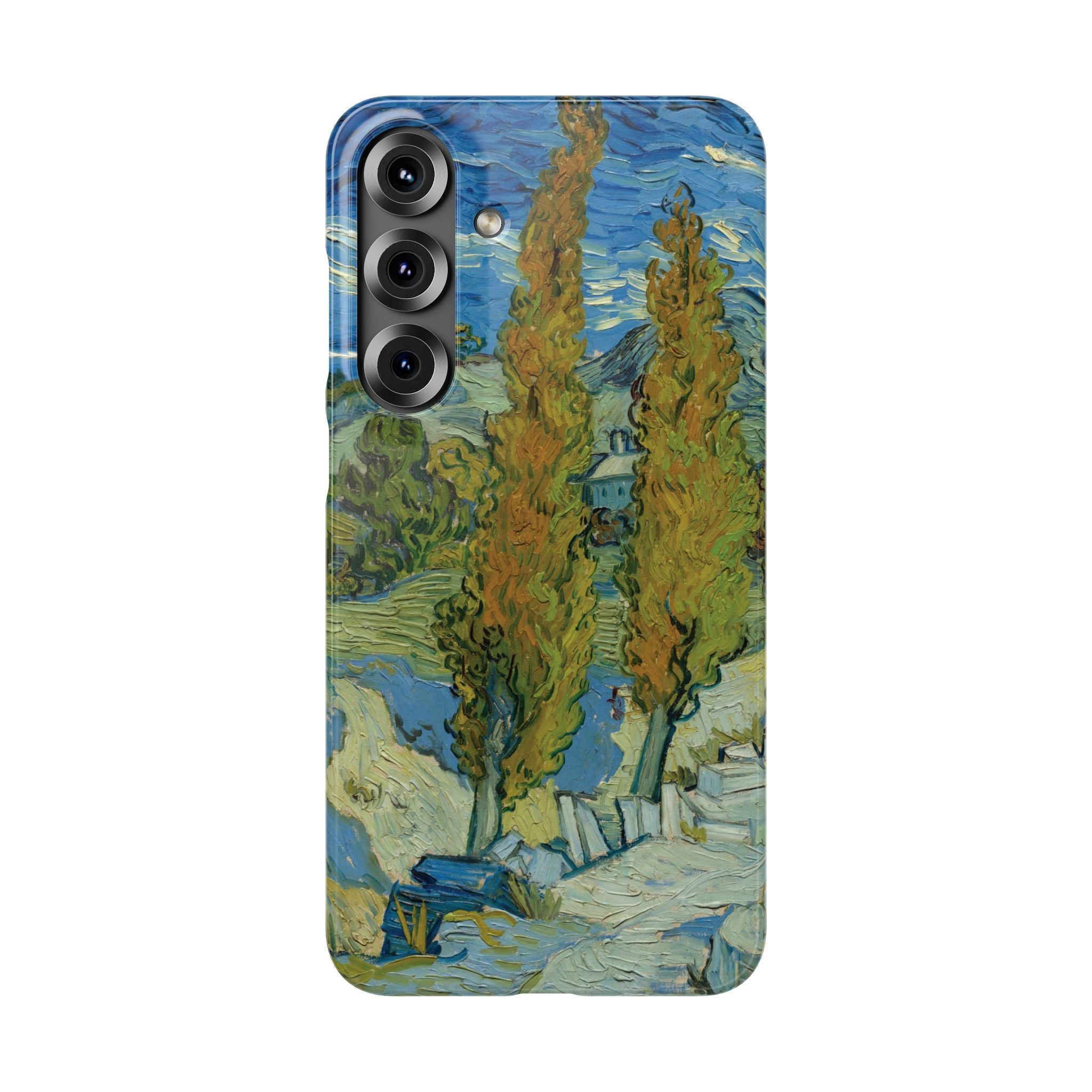 Two Poplars in the Alpilles near Saint-Rémy by Vincent van Gogh - Samsung Slim Case