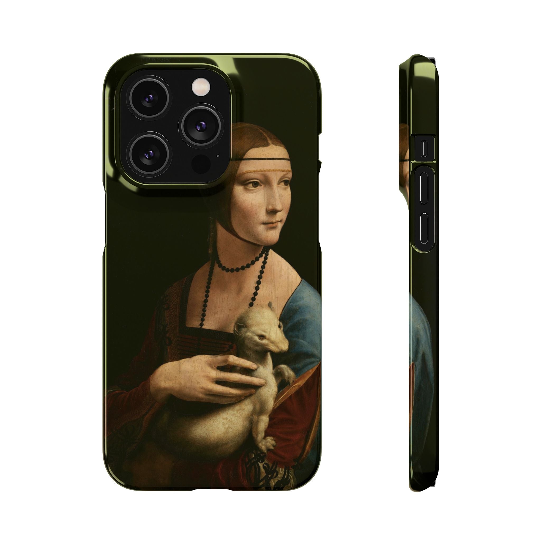 Lady with an Ermine by Leonardo da Vinci - iPhone Slim Case