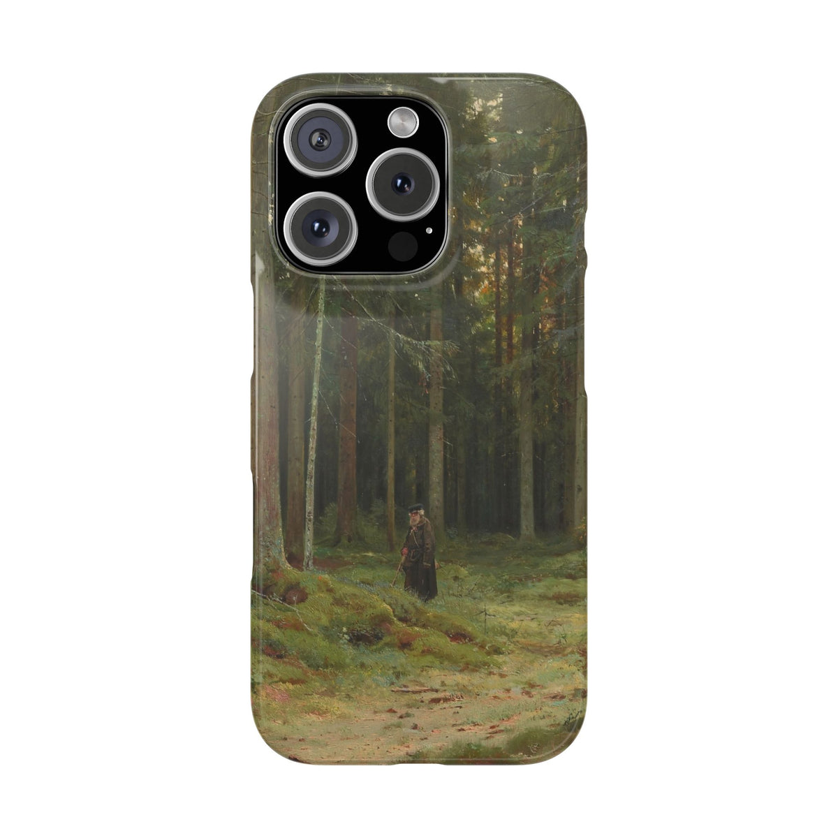 In the Forest of Countess Mordvinova Petergof by Ivan Ivanovich Shishkin - iPhone Slim Case