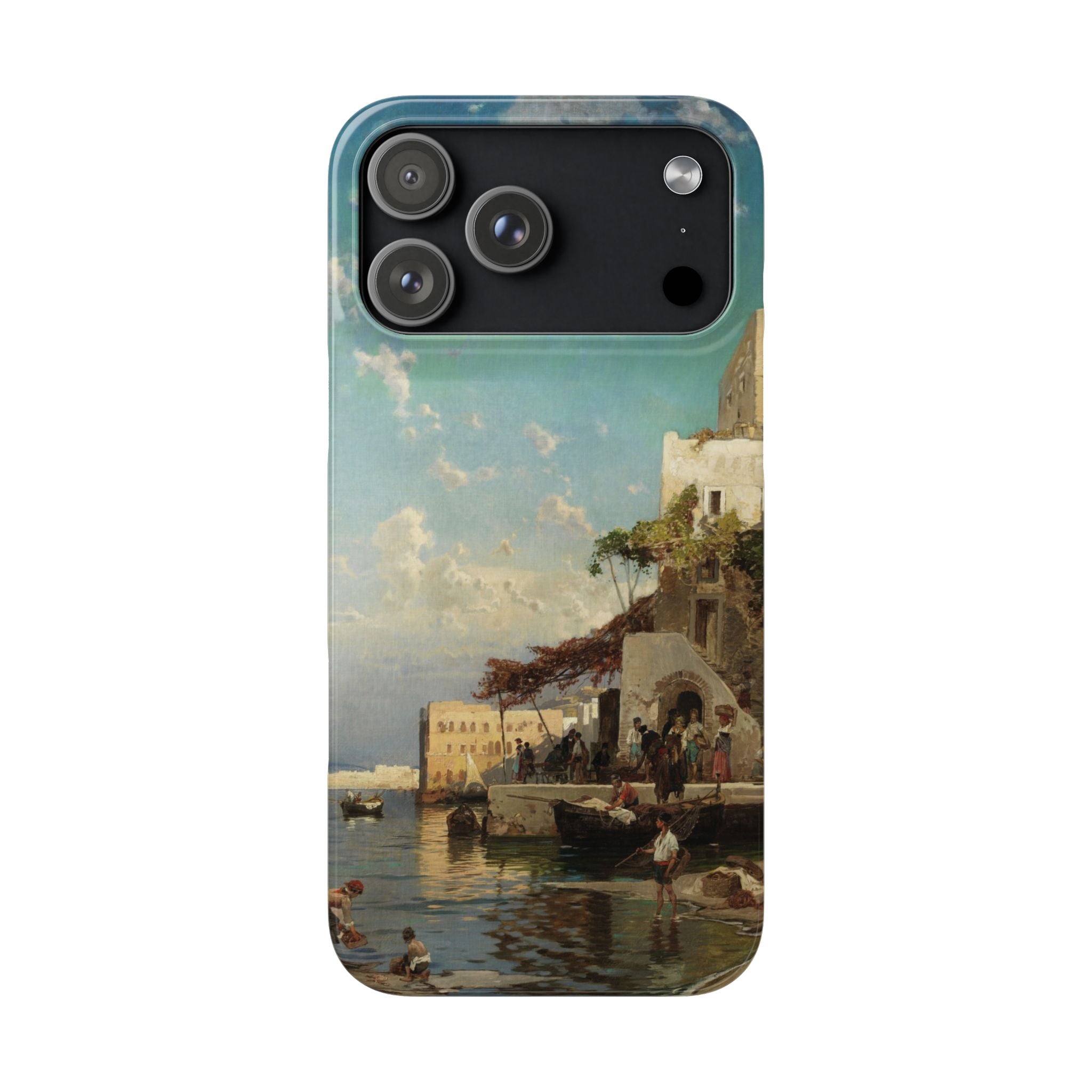 Evening Meeting of the Fishermen by Hermann Corrodi - iPhone Slim Case