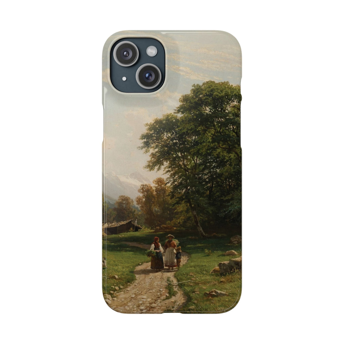 Swiss Landscape by Ivan Ivanovich Shishkin - iPhone Slim Case