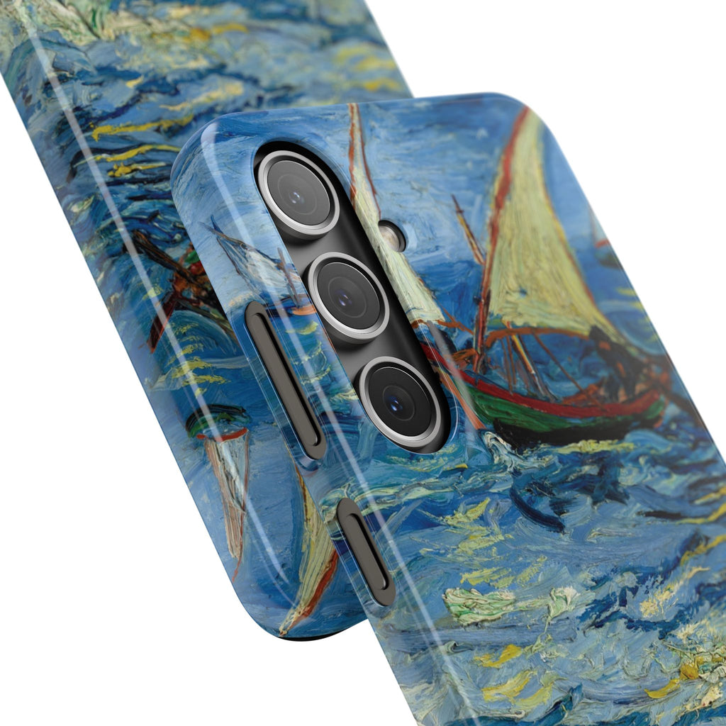 Fishing Boats at Sea by Vincent van Gogh - Samsung Slim Case