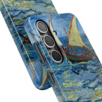 Fishing Boats at Sea by Vincent van Gogh - Samsung Slim Case