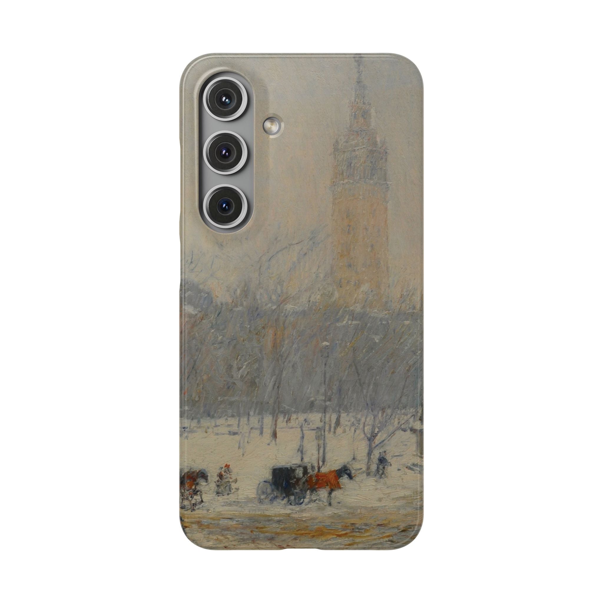 Snowstorm, Madison Square by Childe Hassam - Samsung Slim Case