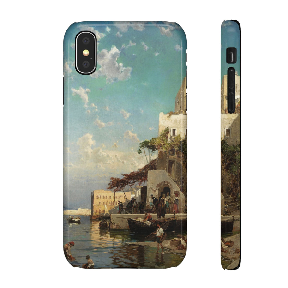 Evening Meeting of the Fishermen by Hermann Corrodi - iPhone Slim Case