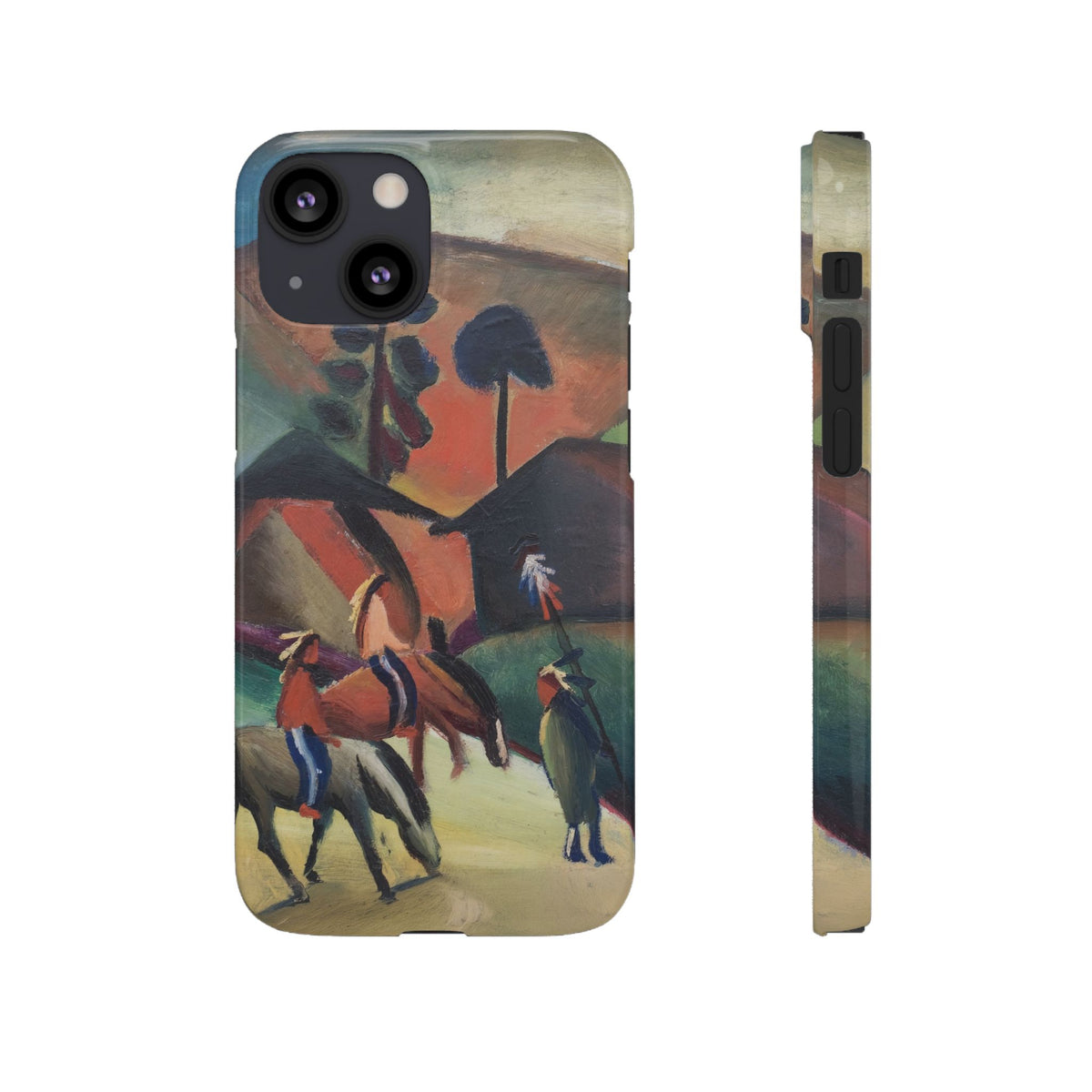 Indians on Horsebacks by August Macke - iPhone Slim Case