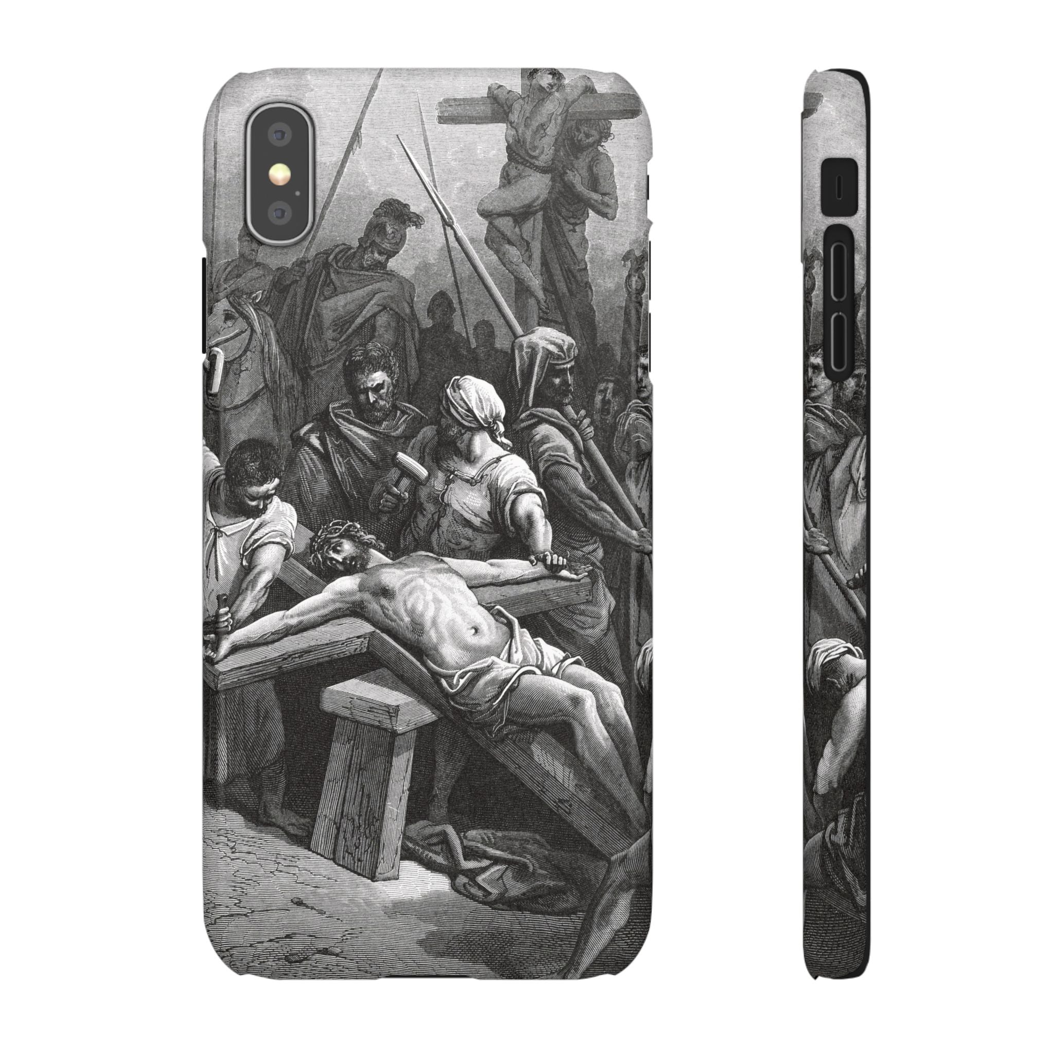 Crucifixion of Jesus by Gustave Doré - iPhone Slim Case