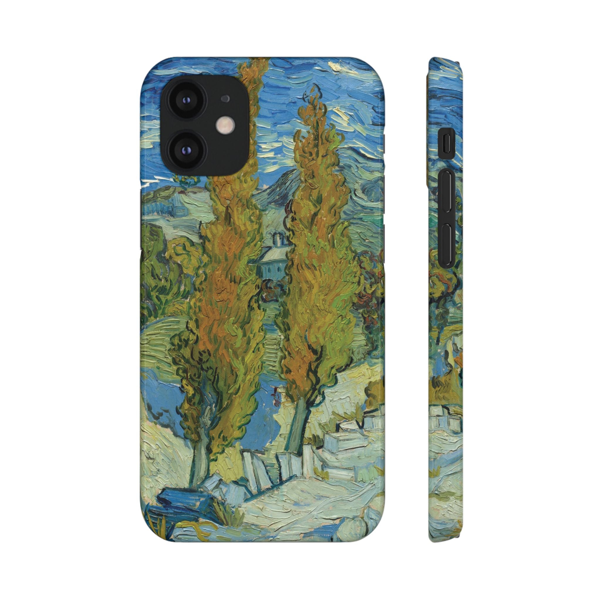 Two Poplars in the Alpilles near Saint-Rémy by Vincent van Gogh - iPhone Slim Case