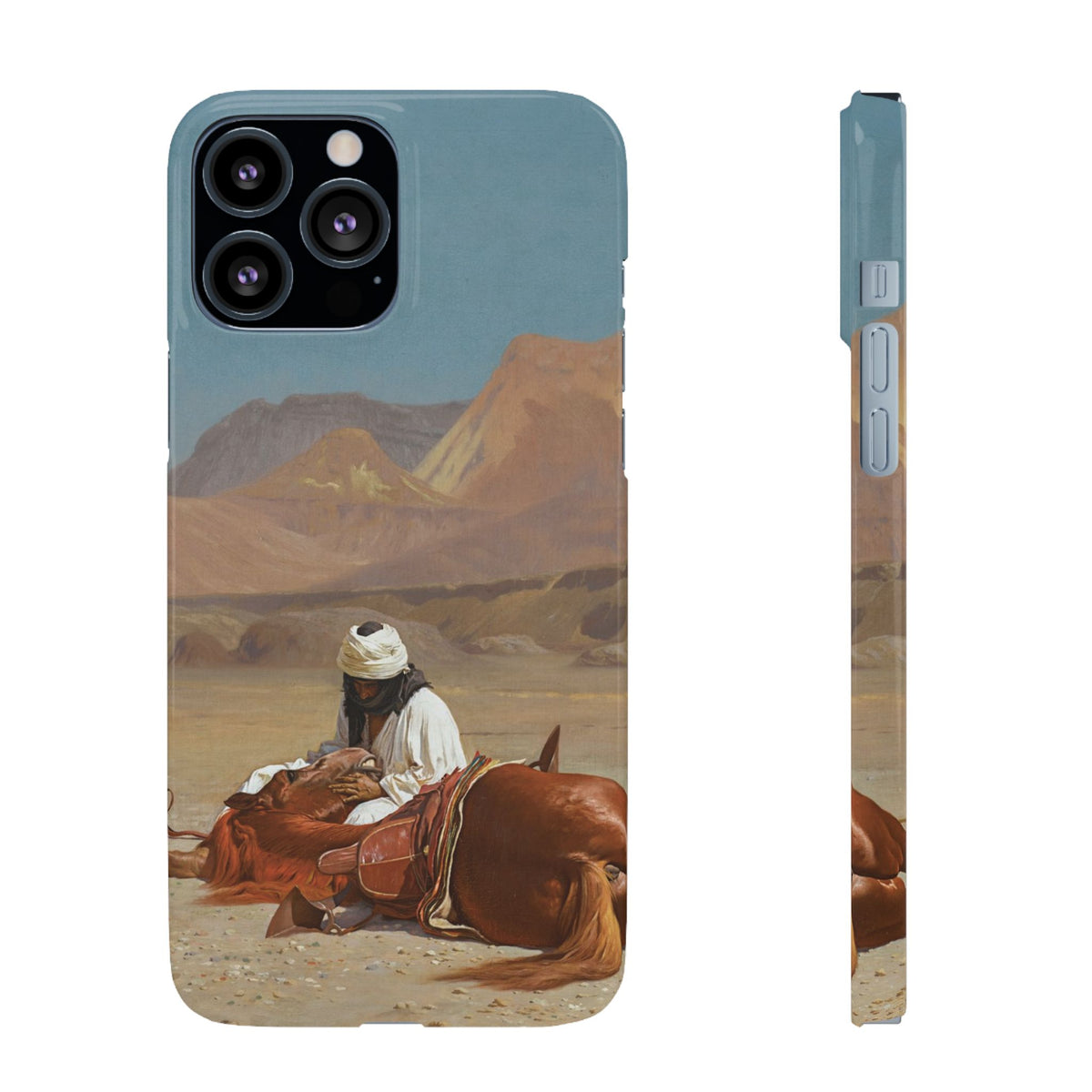 Rider and his Steed in the Desert by Jean-Leon Gerome - iPhone Slim Case
