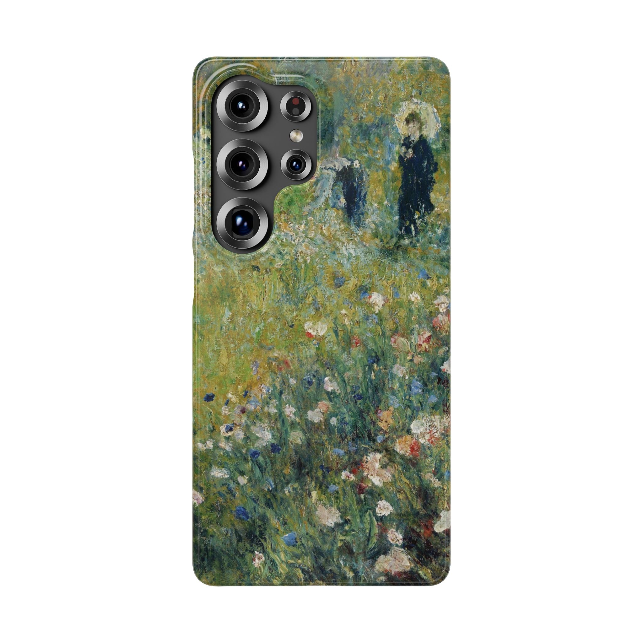 Woman with a Parasol in a Garden by Pierre Auguste Renoir - Samsung Slim Case