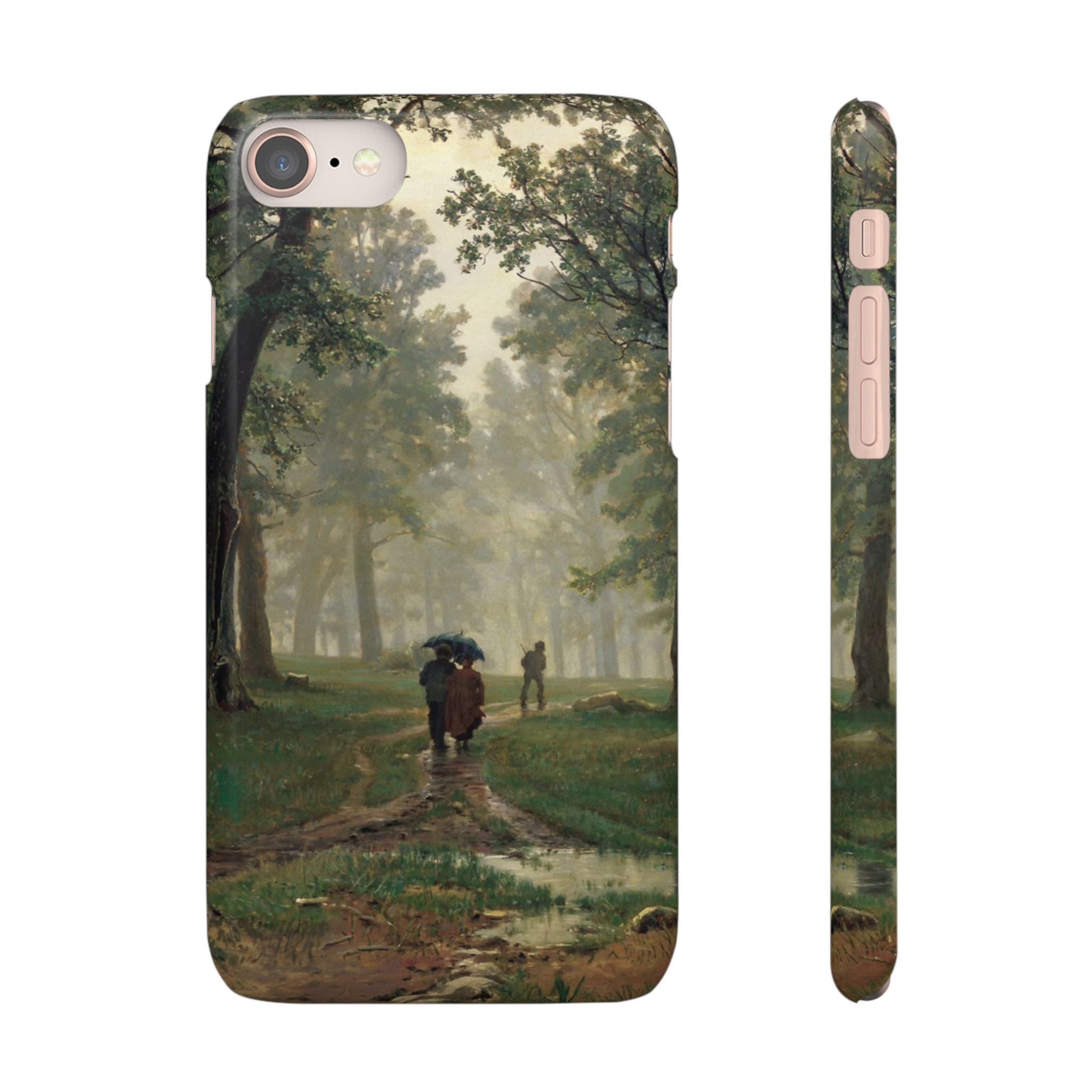 Rain in an Oak Forest by Ivan Ivanovich Shishkin - iPhone Slim Case