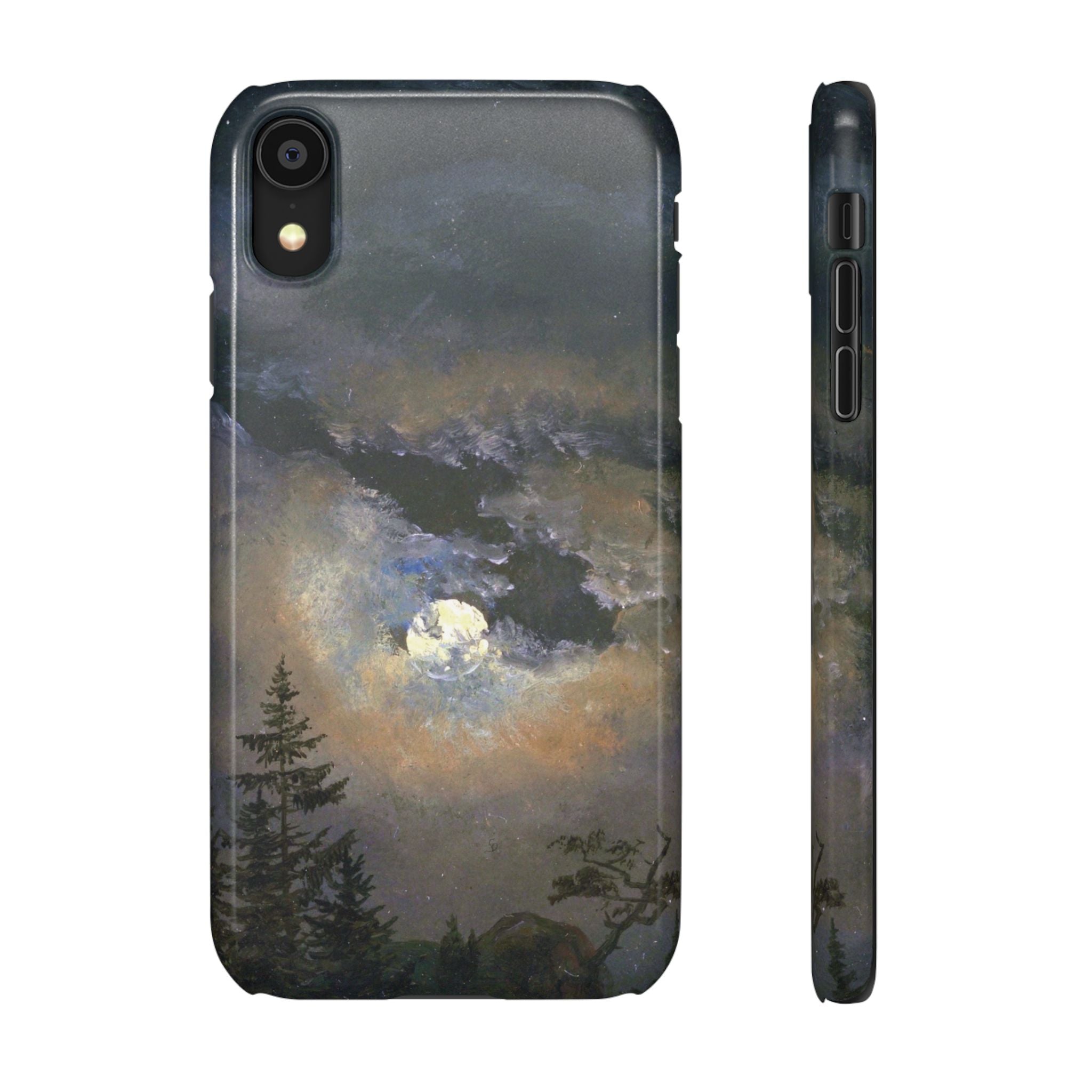 Study of a Cloud and Landscape by Moonlight by Johan Dahl - iPhone Slim Case
